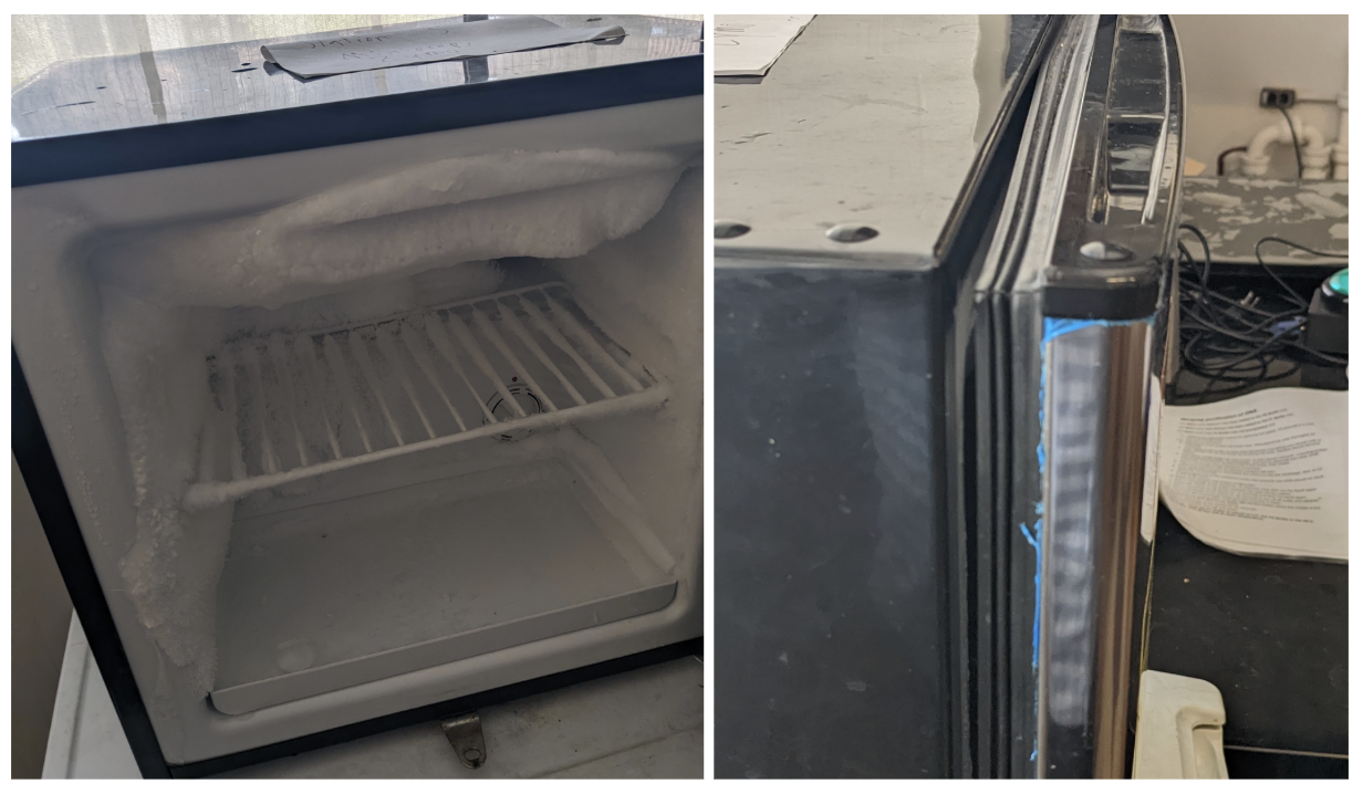 Example of ice/frost buildup